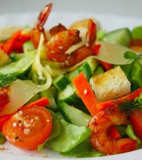 მარტივი რეცეპტი გემრიელი, მსუბუქი, საზაფხულო სალათის მოსამზადებლად.
